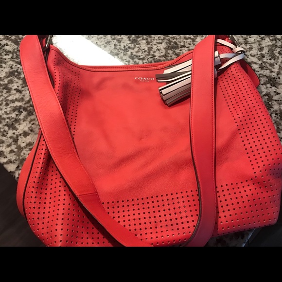 Coach Handbags - Coach Perforated Leather Duffle Handbag